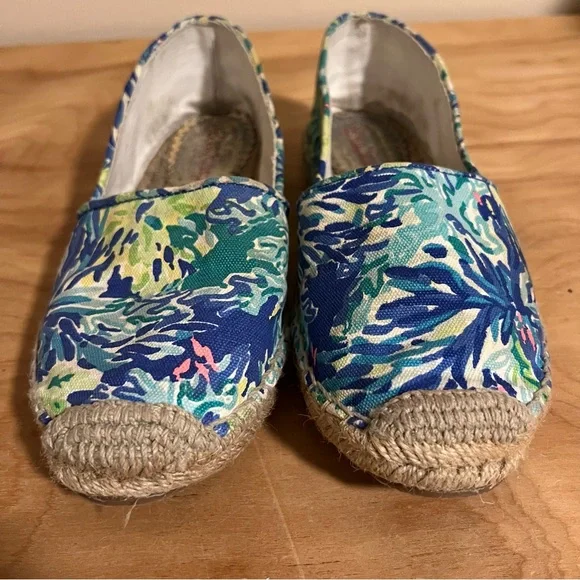 Lilly Pulitzer Lia Espradille Wade & Sea Sz 7 Shoes - Picture 2 of 8